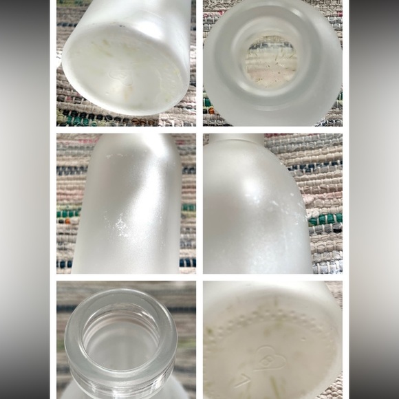 Frosted Glass Bottle With Wood Cork / White Frosted Glass Bottle / Glass Bottle - Picture 5 of 12